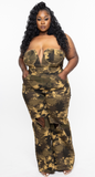 Incognito Plus Army  Jumpsuit
