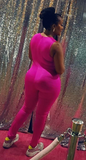 Bodied Pink Sequin Jumpsuit