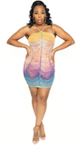 Splashy Multicolor Mini Dress