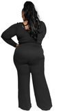 Threaded Black Jumpsuit